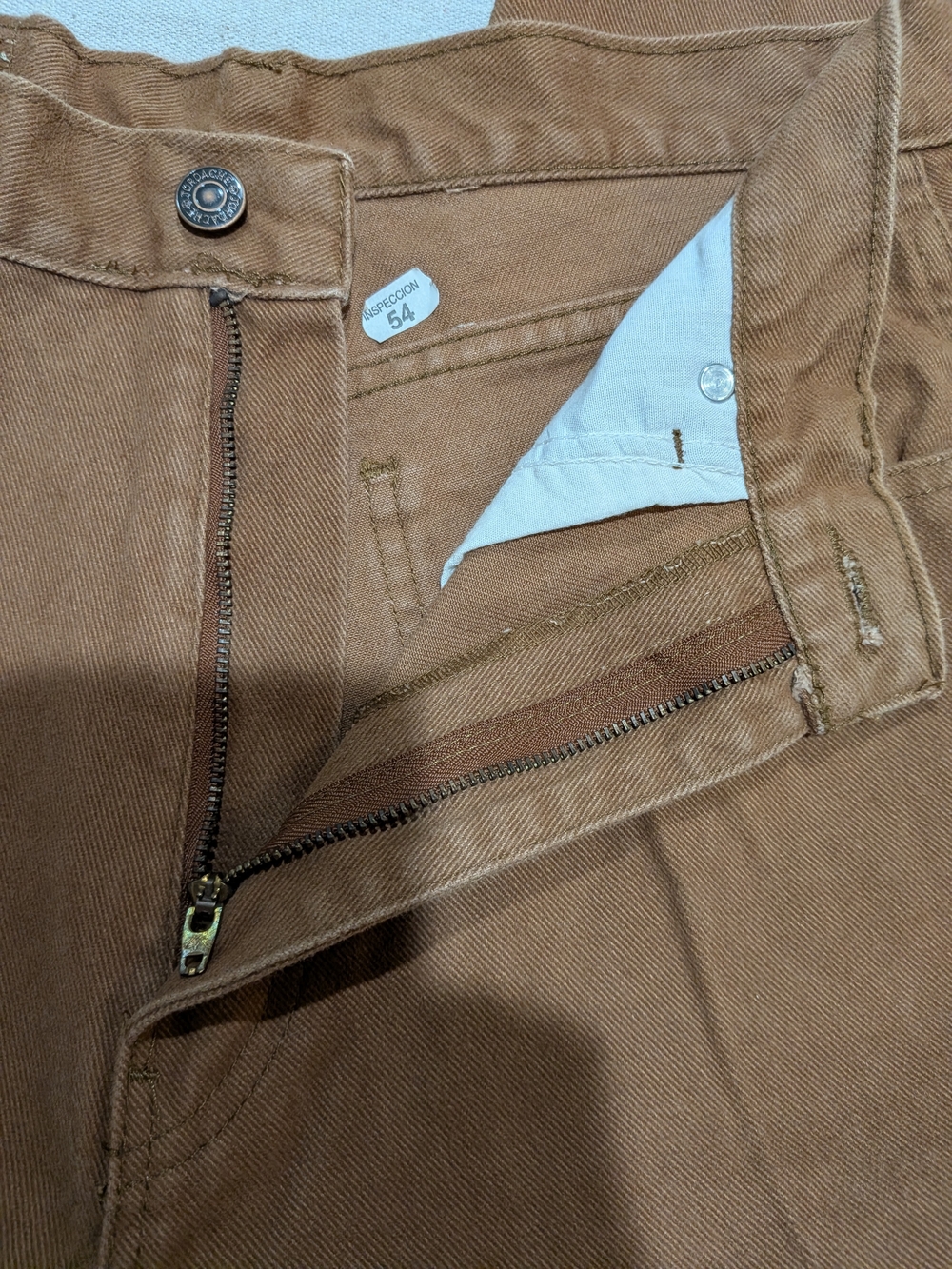 Vintage 1990s Women's Jordache Basics High Rise Brown Deadstock Jeans - Picture 6 of 12